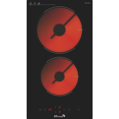 Варочная панель электрическая ELTRONIC 88-01 2 конфорки черная 714200₽