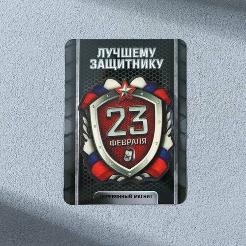 Магнит деревянный Лучшему защитнику 58 х 65 см 427₽