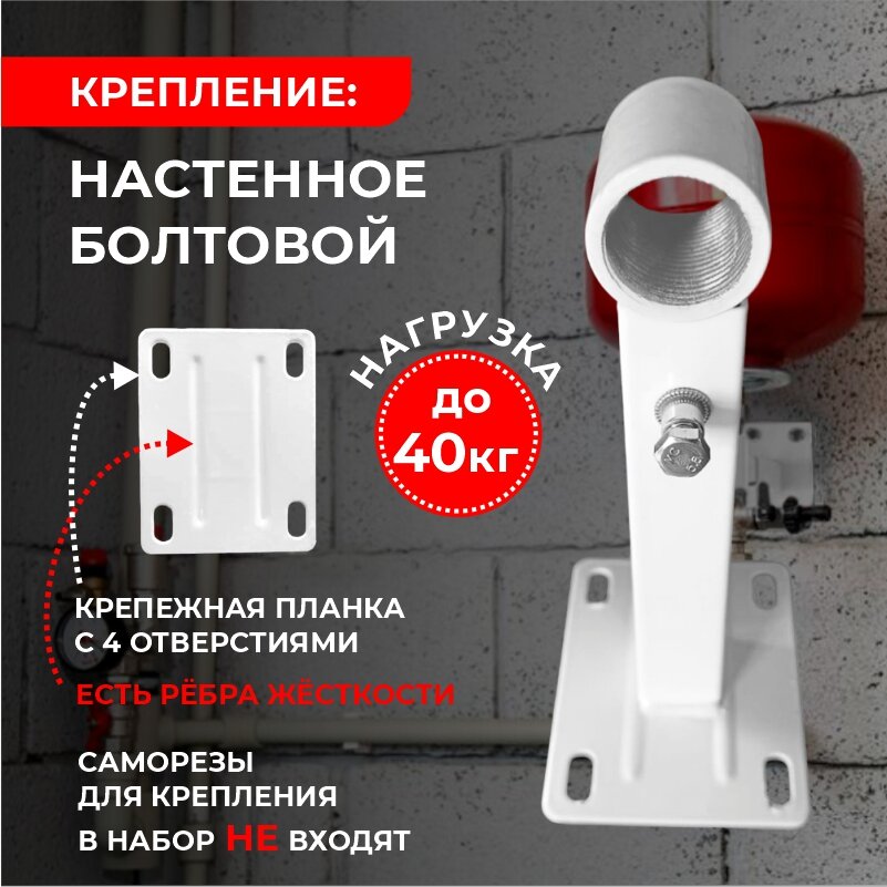 Кронштейн для крепления расширительного бака Thermofix, 3/4", белый — фото 1
