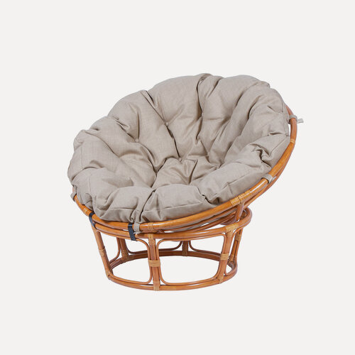 Изображение товара Кресло Папасан из натурального ротанга 23/01 коньяк с подушкой