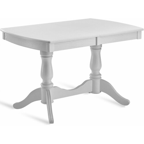 Стол кухонный деревянный раздвижной Брэйт 120(160)х80 Белый