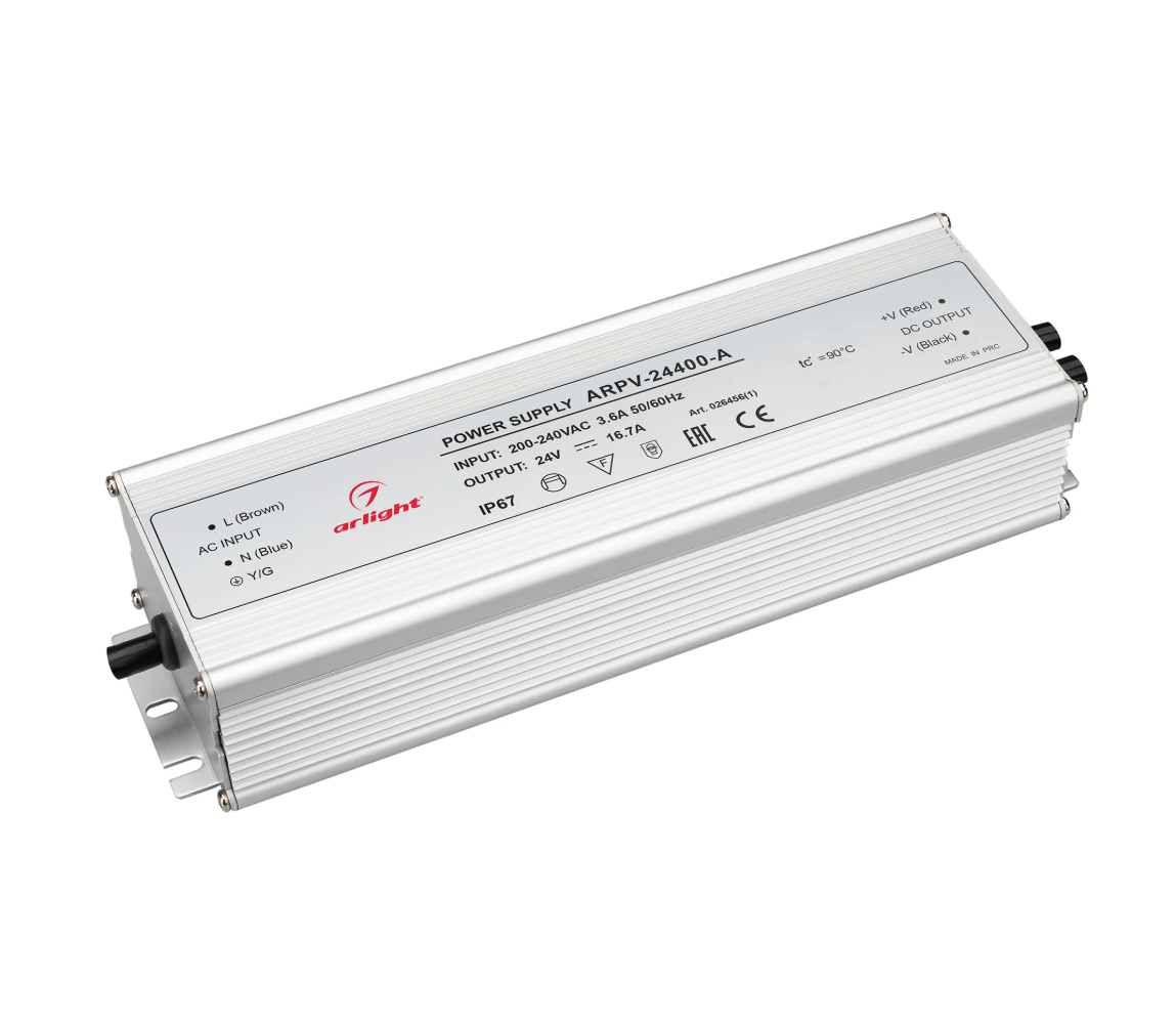 Arlight Блок питания ARPV-24400-A (24V, 16.7A, 400W) (IP67 Металл, 3 года)