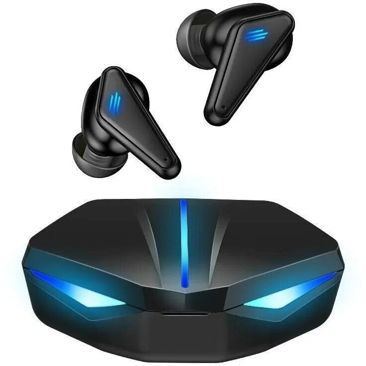 Игровые беспроводные наушники K -55. Bluetooth с шумоподавлением, беспроводным зарядным футляром — фото 1