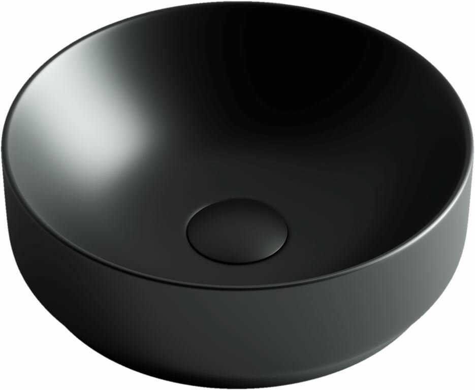 Накладная раковина Ceramicanova Element круглая чёрная матовая 36 см CN6007
