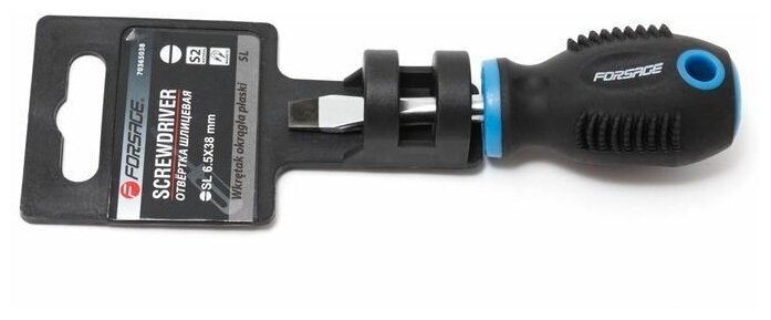 фото Отвертка шлицевая магнитная "Profi"S2 SL5.5х30мм, на пластиковом держателе Forsage F-70355030