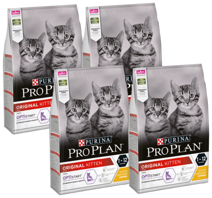 PRO PLAN KITTEN для котят с курицей (3 кг х 4 шт)