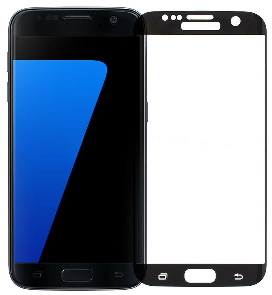 Защитное стекло / бронестекло для Samsung Galaxy S7 edge (SM-G935FD) полное покрытие черное