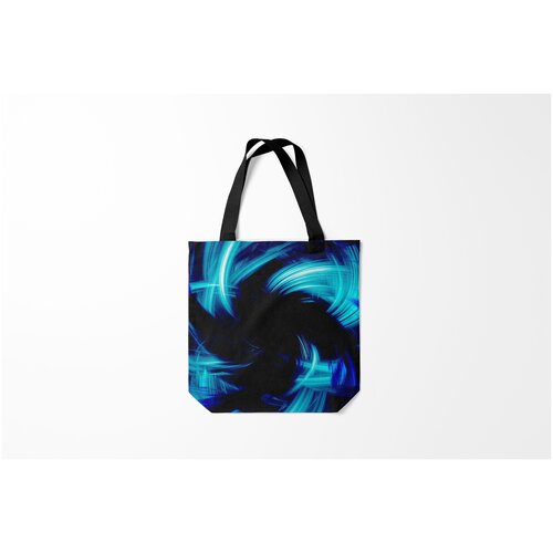 фото Сумка-шоппер / 40х40 см / неоновые принты / разные неоновый вихрь burnettie