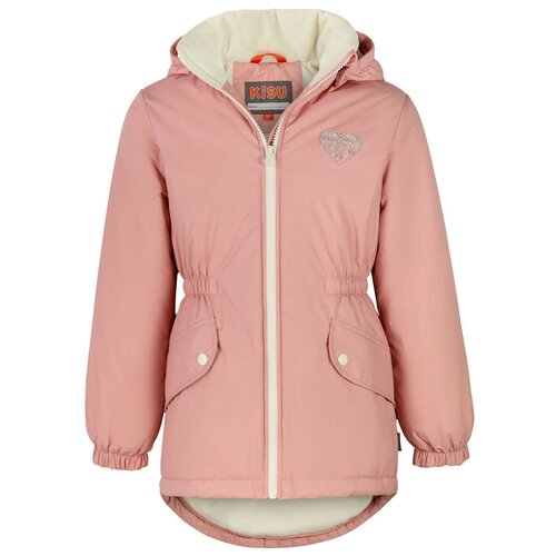 фото Куртка kisu демисезонная, размер 116, розовый