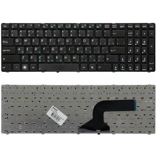 Клавиатура для ноутбука Asus A52 G51 K52 Series Плоский Enter Черная с черной рамкой PN NSK-UM0SU 63000₽