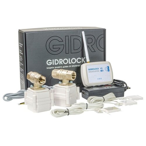 Система защиты от протечек GIDROLOCK Wi-Fi Tiemme 1/2, кол-во датчиков: 3 шт система контроля протечек воды gidrolock wi fi tuya