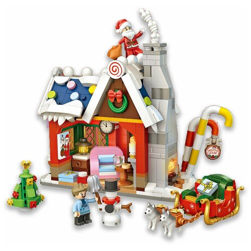Конструктор LOZ Рождественский домик 788 деталей NO. 1223 Christmas house Ideas Series