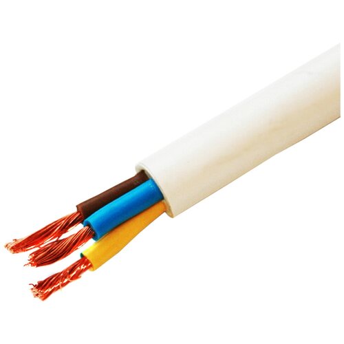 Провод ПВС Tplast/Альтема гибкий медный белый 3х2.5 мм, 100 м