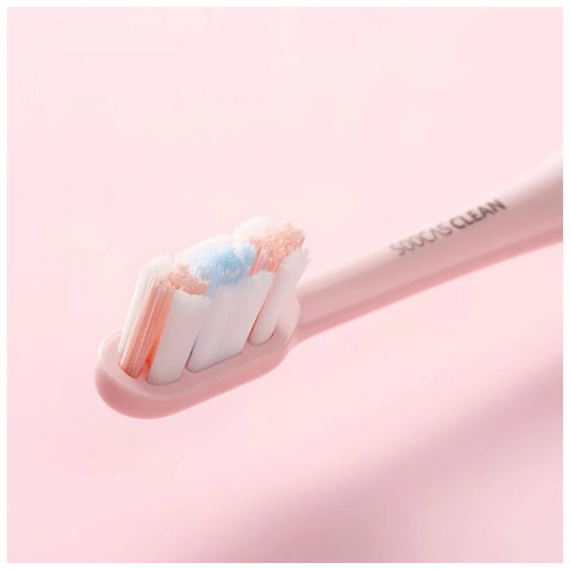 Электрическая зубная щетка Soocas X3U (Глобальная версия), три насадки, звуковая, 4 режима очистки, розовый - фотография № 5