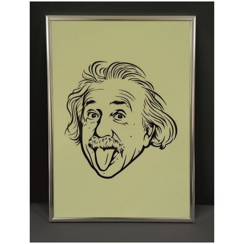 Картина светящаяся в темноте, в рамке с подвесом Энштейн №1