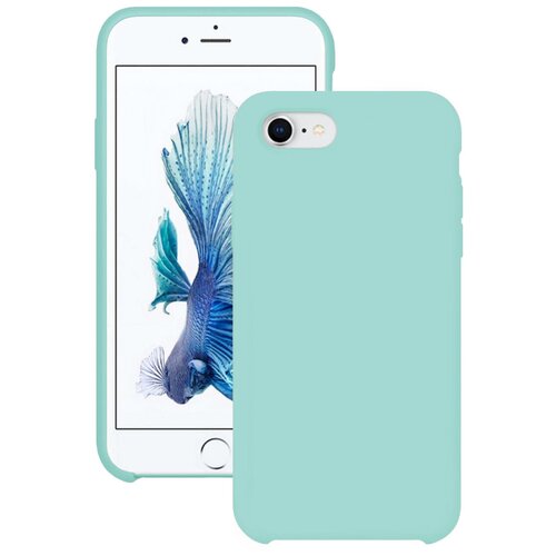 фото Силиконовый чехол для appl iphone 7 и iphone 8 / защитный чехол для мобильного телефона эпл айфон 7 и айфон 8 с покрытием софт тач / защитный силикон кейс для смартфона / премиум покрытие soft touch (аквамариновый) life style
