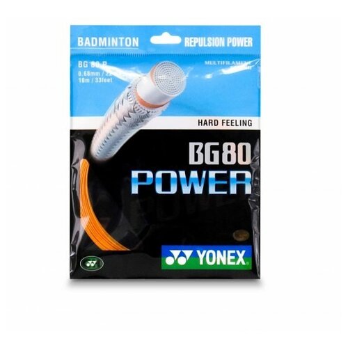 Струна для бадминтона Yonex 10m BG-80 Power Orange yonex чехол на 6 ракеток yonex