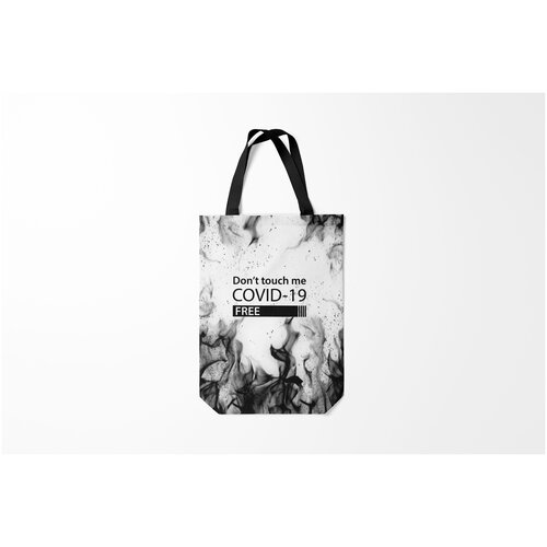 фото Сумка-шоппер / 31х42 см / антикоронавирус / разные принты covid 19 dont touch me burnettie