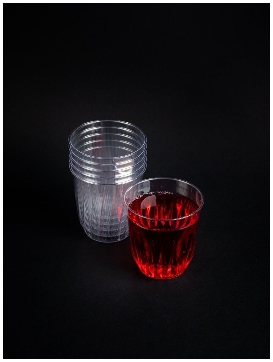 Пластиковый стакан "Кристалл" (25шт) - фотография № 2