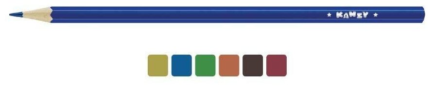 Набор карандашей Мишка MCP-9006, металлик, 6 цв. — фото 1