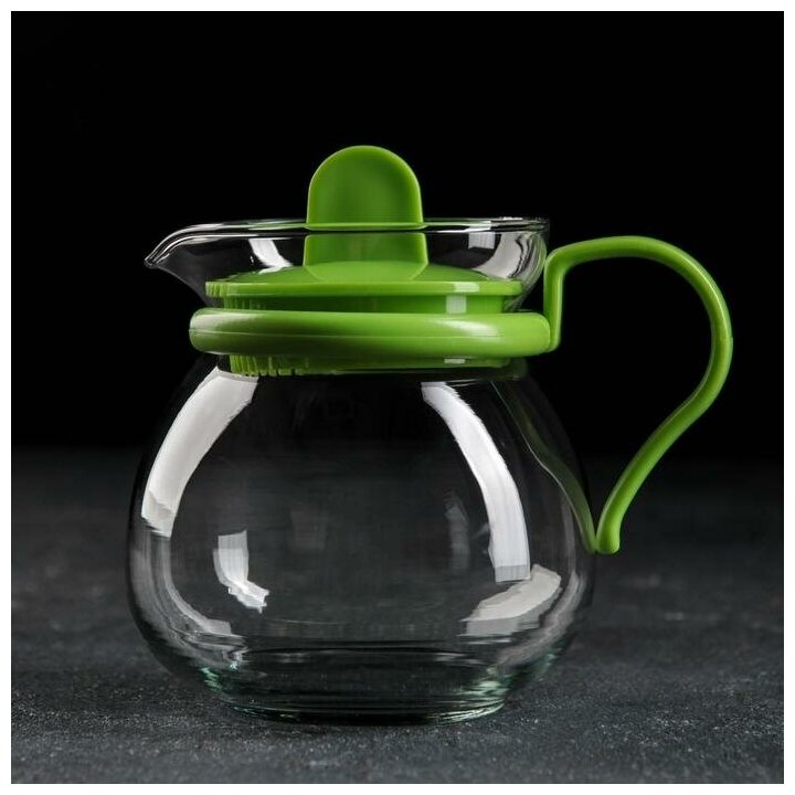 Чайник стеклянный заварочный «Теплота», 400 мл, цвет микс