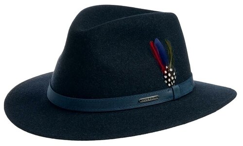 Шляпа федора STETSON, шерсть, утепленная, размер 61, серый