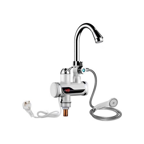 Смеситель с подогревом воды и датчиком температуры проточный MATRIX SMHY30070 с душевой лейкой 325000₽