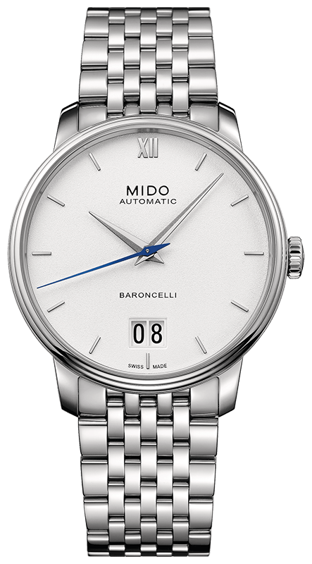 Наручные часы Mido Baroncelli M027.426.11.018.00, белый, серебряный