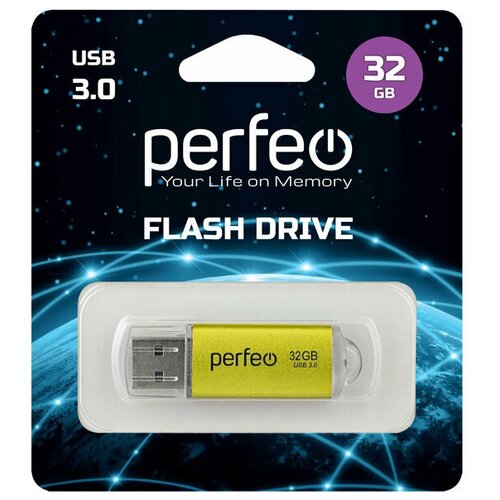 USB флешка Perfeo USB 3.0 32GB C14 Gold MS