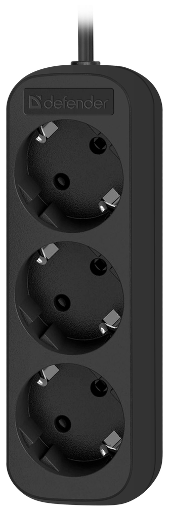 Сетевой удлинитель DEFENDER M330, 3м, черный [99322] - фото №3