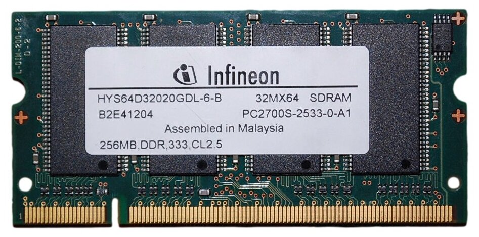Оперативная память Infineon Оперативная память Infineon HYS64D32020GDL-6 DDR 256Mb