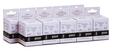 фото Лампа светодиодная gauss 13537, GU5.3, MR16