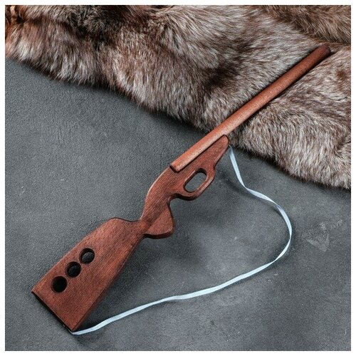 Сувенирное деревянное оружие Ружьё охотничье, чёрное, 60 см, массив бука