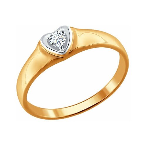 Кольцо из золота с бриллиантом яхонт Ювелирный Арт. 114623