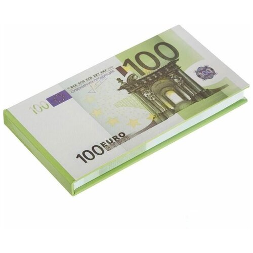 Блокнот-визитка для записей и заметок в линейку отрывной пачка денег 100 евро отрывной блокнот пачка денег 200 дублей в твёрдом переплёте
