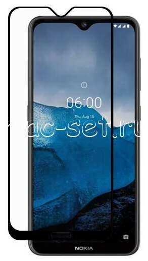 Защитное стекло для Nokia 6.2 на весь экран 6.3" с черной рамкой