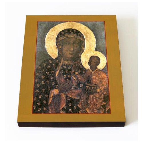 Ченстоховская икона Божией Матери, IX-XI в, печать на доске 8*10 см