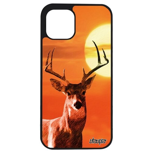фото Чехол для телефона // iphone 12 pro max // "олень" лань марал, utaupia, оранжевый