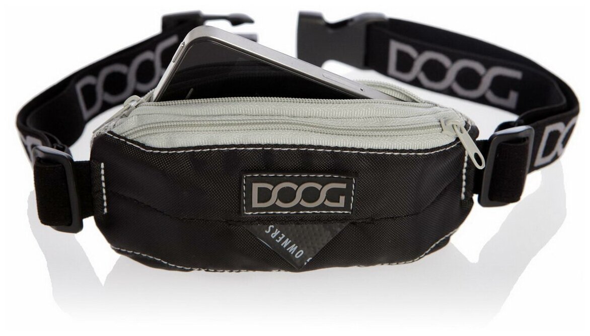 DOOG Сумка на пояс серо-розовая Mini 15*7,5*3см (Австралия) - фото №1