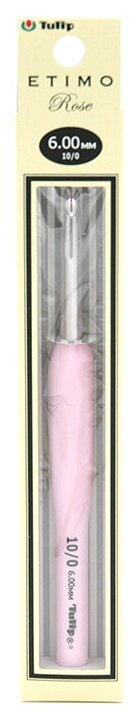 Крючок для вязания с ручкой ETIMO Rose 6мм, Tulip, TER-12e