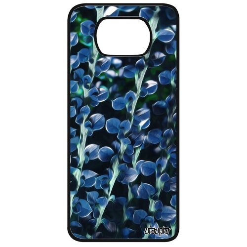 фото Защитный чехол на мобильный // xiaomi poco x3 // "ветви" стиль природа, utaupia, темно-серый