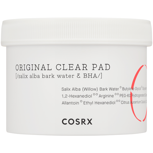 COSRX очищающие подушечки One Step Original Clear Pad, 135 мл, 250 г, 70 шт. ватные диски cosrx очищающие пэды для лица one step original clear pad