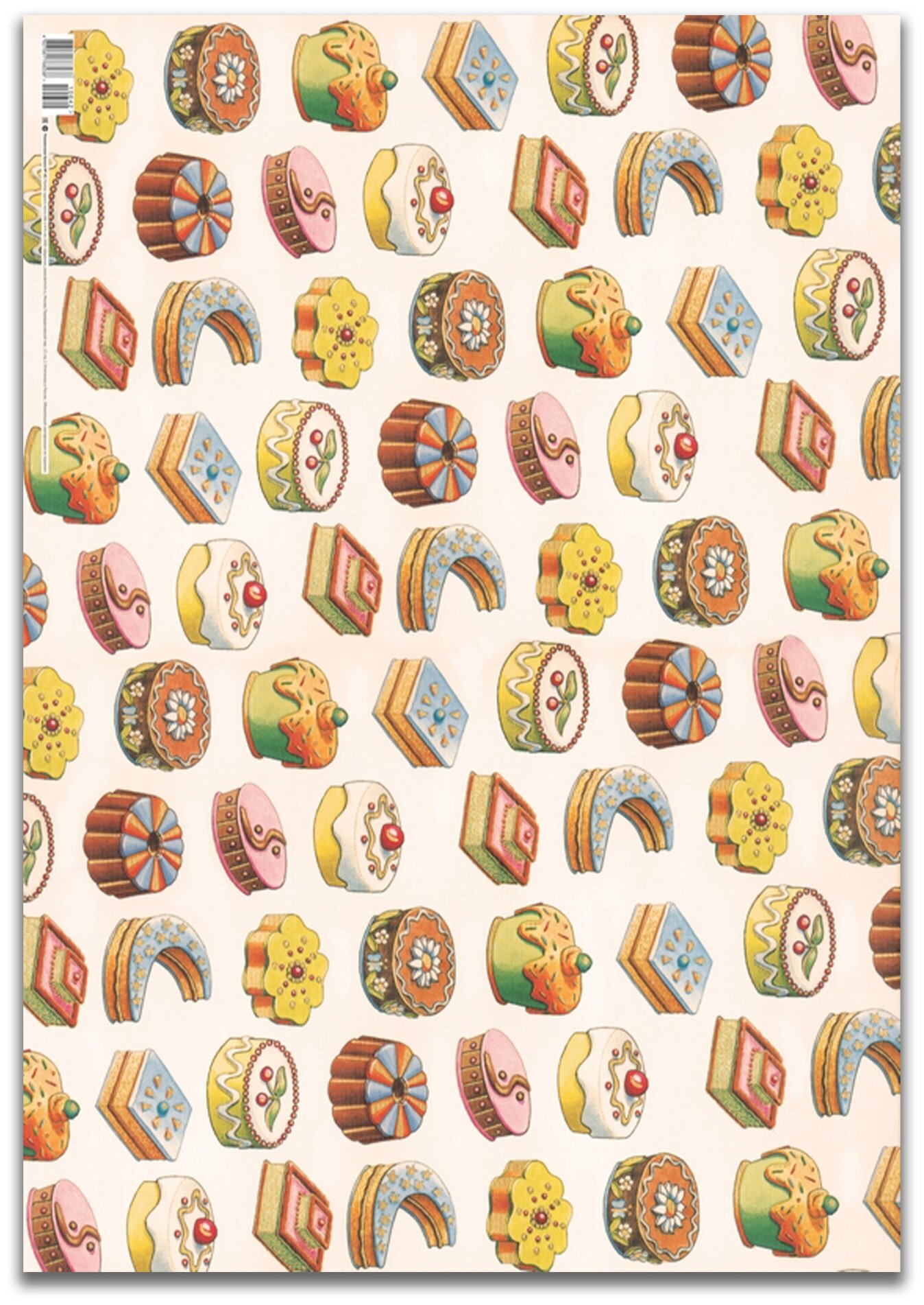 Упаковочная бумага Даринчи   60 Пончики  6 листов 