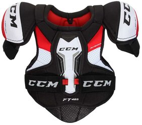 Нагрудник CCM JetSpeed FT485 shoulder pads SR, р. S, черный/белый/красный