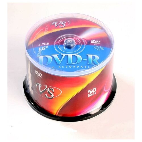 фото Оптический диск dvd-r vs 4.7gb, 16x, cake box, 50шт. (vsdvdrcb5001)