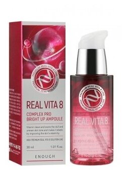 Сыворотка Real Vita 8 Complex Pro Bright up Ampoule 30мл ENOUGH - фото №4