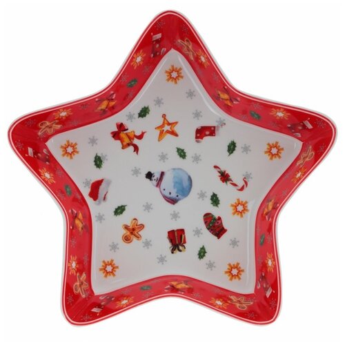 Блюдо Decor Point Звезда, 27х27х5,5 см, фарфор, подарочная упаковка