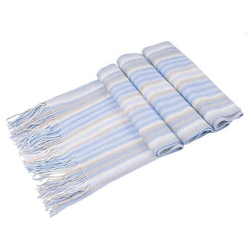 фото Шарф мужской 183_56, цвет голубой/полоска, р-р 28*180 rossini