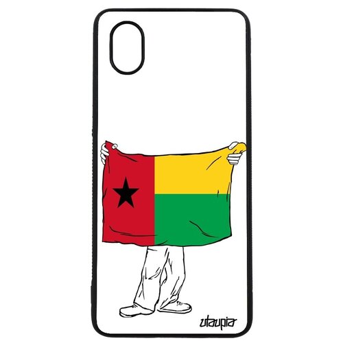 фото Чехол для мобильного // samsung galaxy a01 // "флаг гвинеи бисау с руками" стиль государственный, utaupia, белый