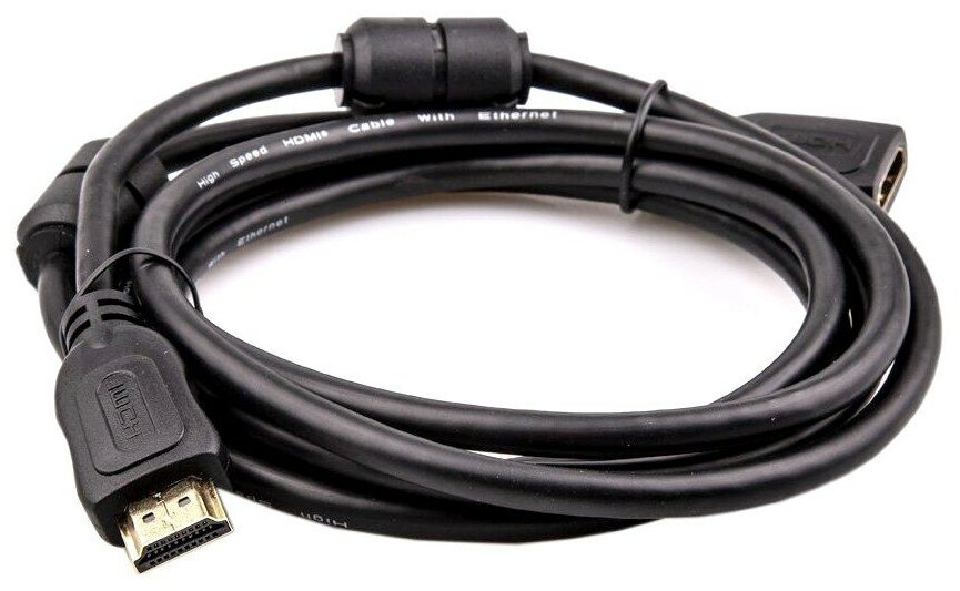 Кабель HDMI 5м TELECOM TCG200MF-5M круглый черный